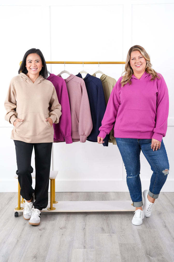Door Buster! Plus/Reg Long Sleeve Pullover Hoodie with Kangaroo Pocket
