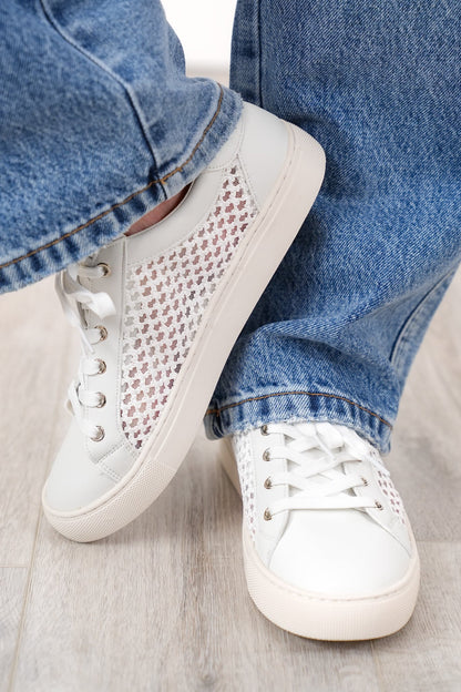 Corky's "Keep Scrolling" Stitched Pattern Sneaker