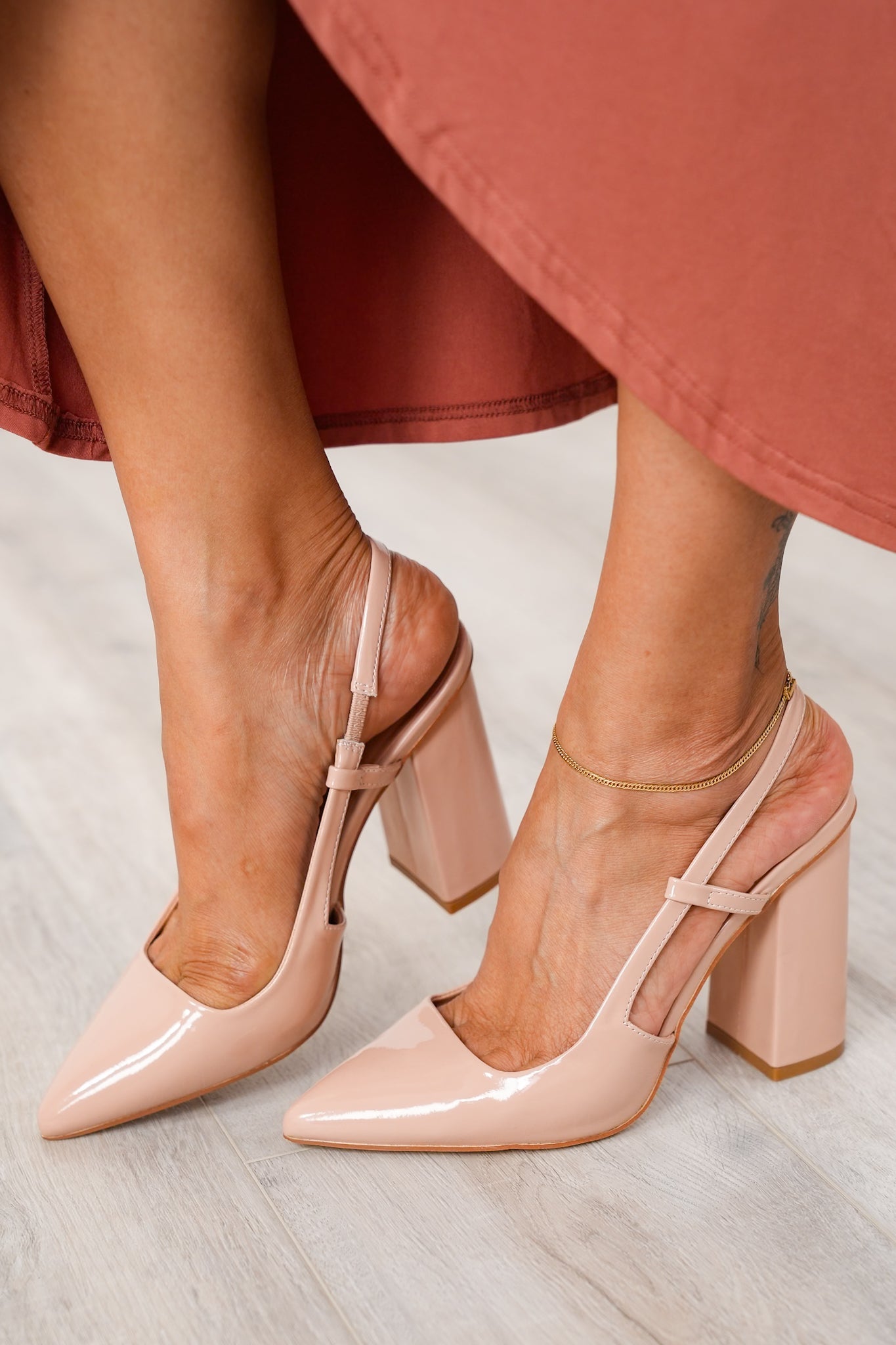 Restock! Pointed Toe Slingback Heeled Shoe with Adjustable Strap