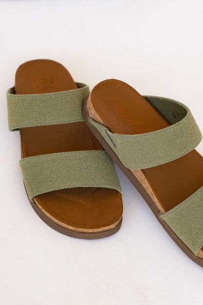 Blowfish Vegan Suede Double Strap Sandal