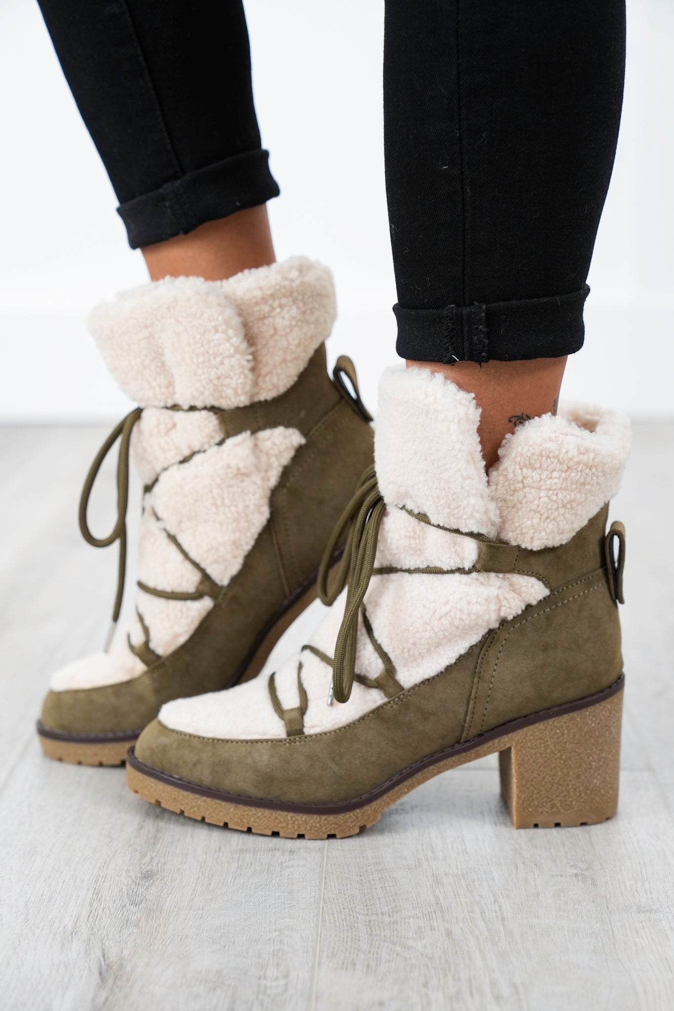 MIA Chic Ankle Boot with Sherpa Lining
