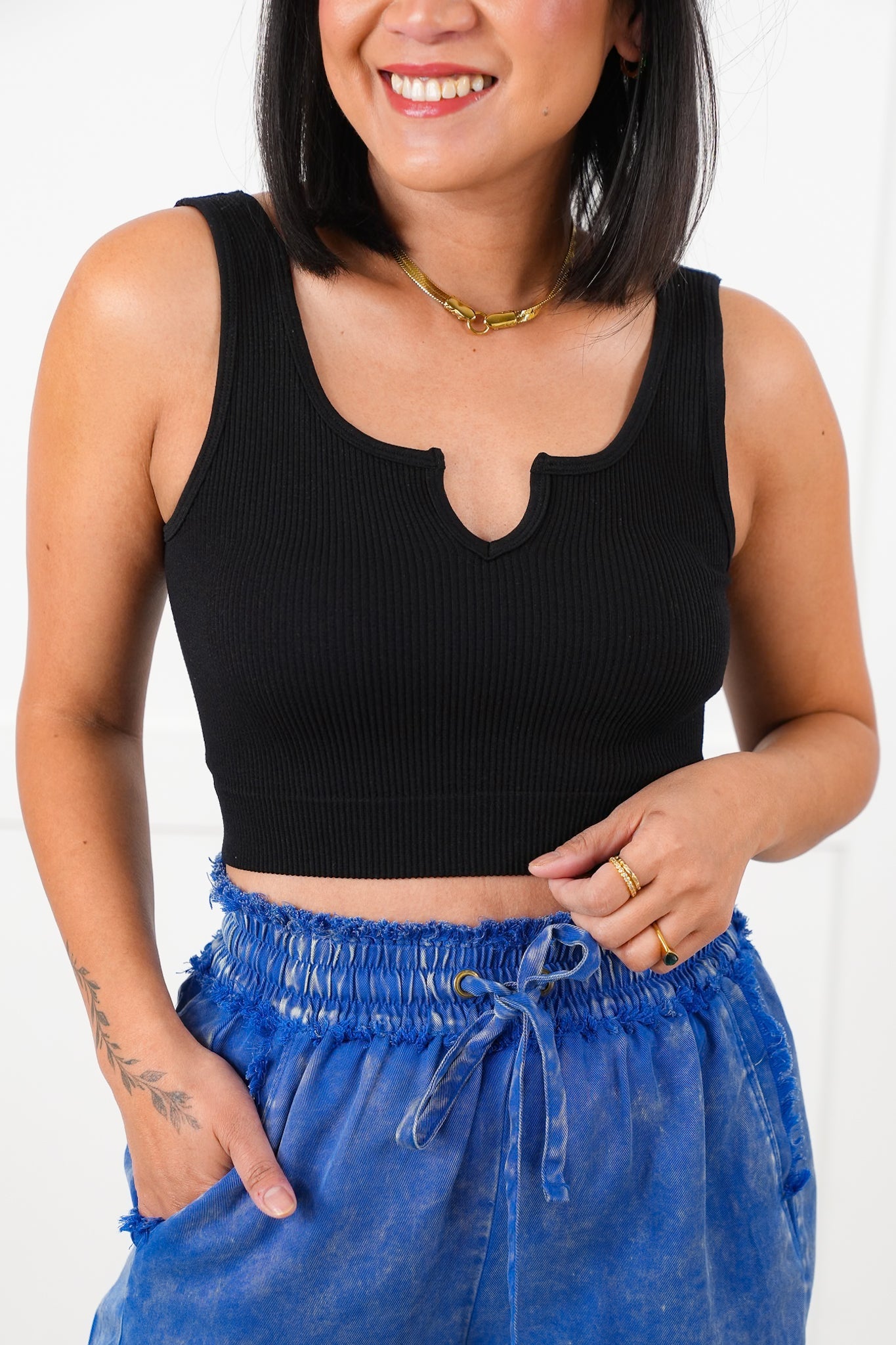 Door Buster! Zenana Split Bra Tank Top