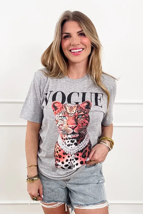 Plus/Reg Short Sleeve "Vogue" Graphic Tee