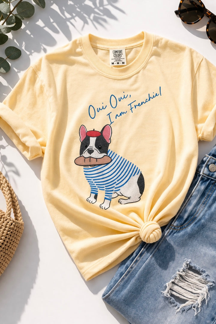 Plus/Reg Short Sleeve "Oui Oui I am A Frenchie" Graphic Tee
