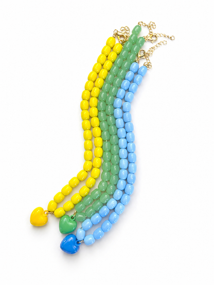 Gemelli Tyler Beaded Heart Charm Necklace