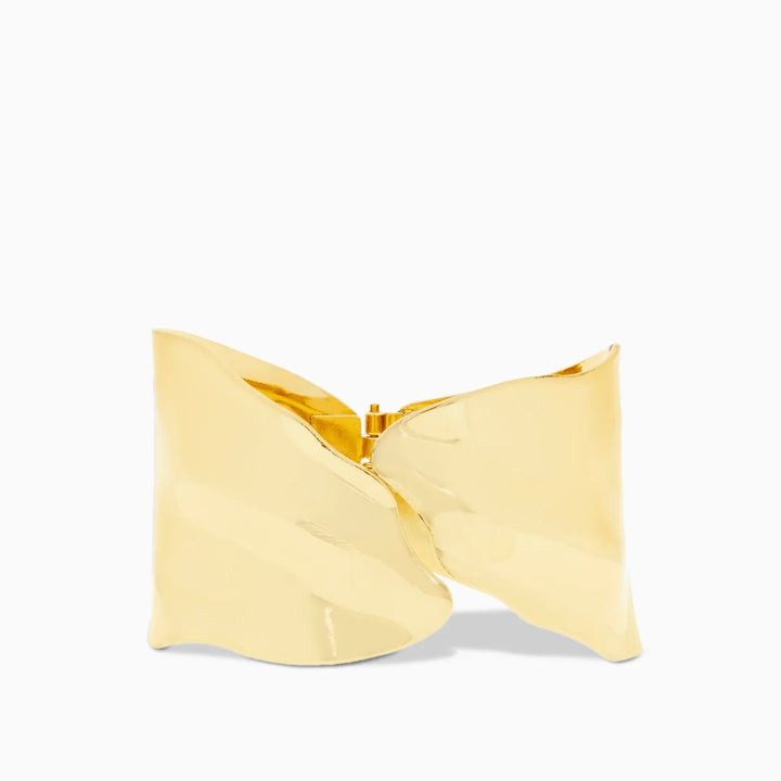 Marlyn Schiff Wide Overlap Hammered Cuff