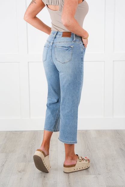 Judy Blue Double the Cool Cropped Wide Leg Jeans