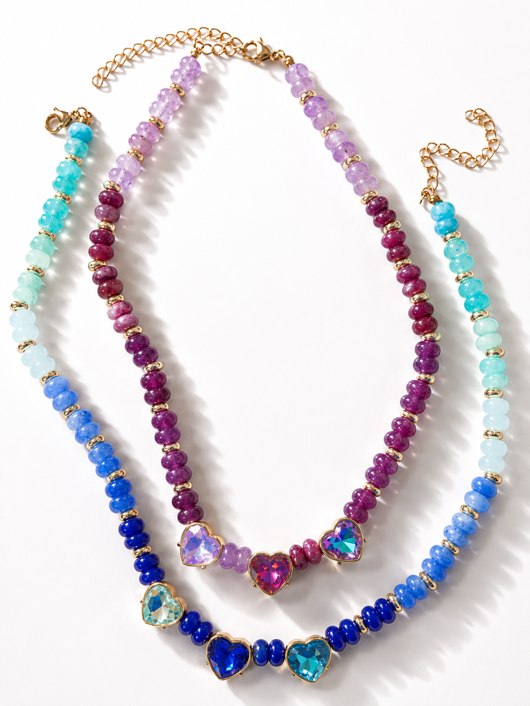 Treasure Jewels All Hearts Beaded Necklace