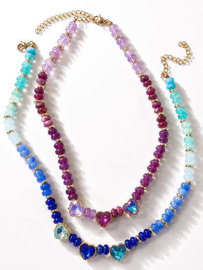 Treasure Jewels All Hearts Beaded Necklace