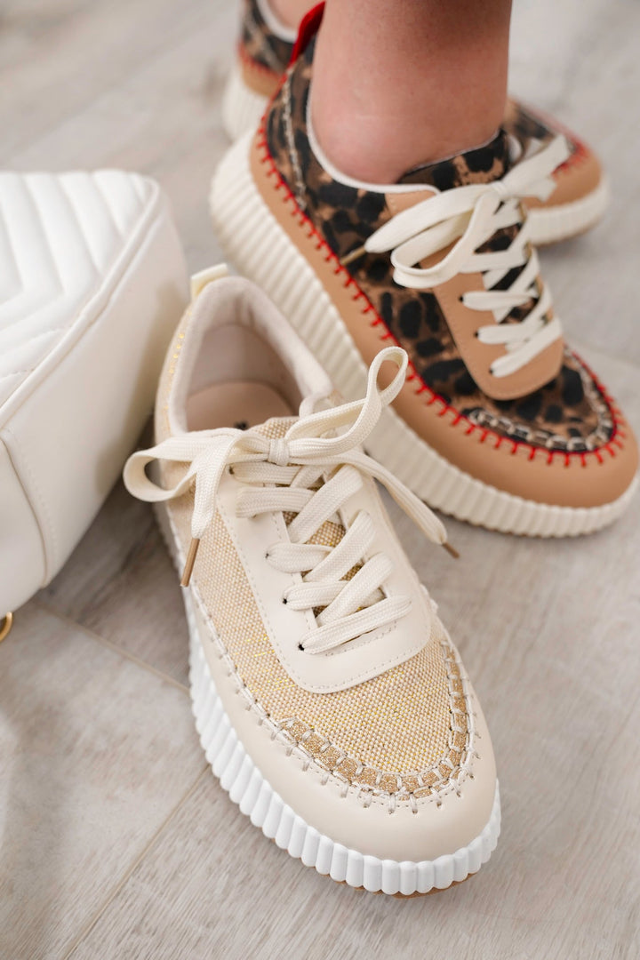 Color Contrast Low Top Platform Sneakers