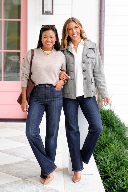 Judy Blue High Rise Dark Wash Straight Leg Jeans