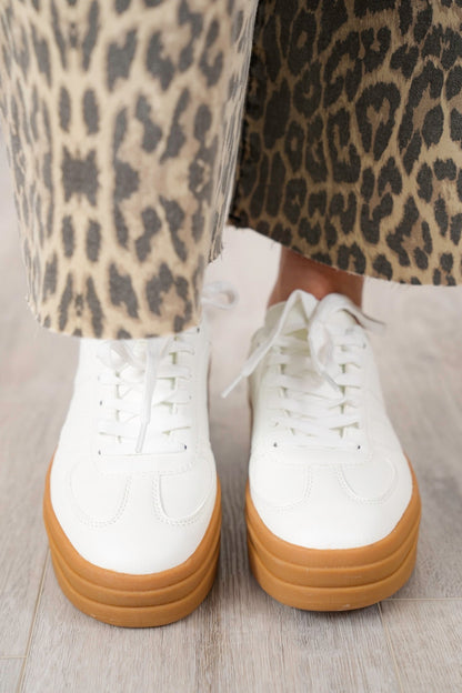 Double Stripe Platform Lace Up Sneaker