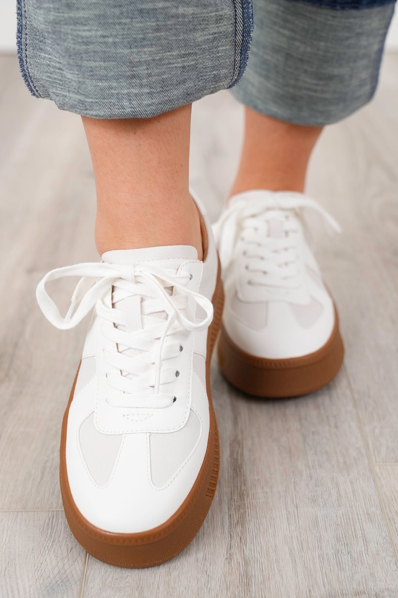 Low Top Sneakers with Textured Platform Sole