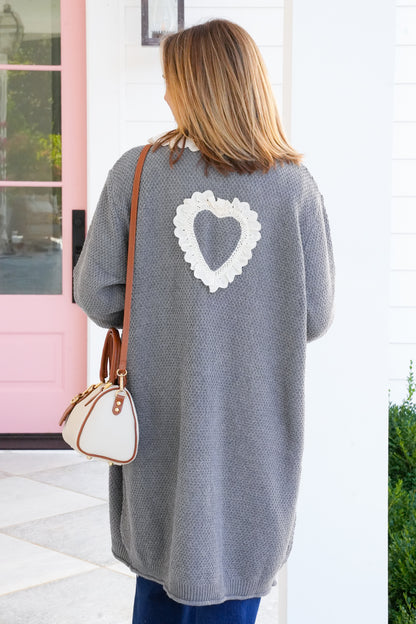 POL Knit Long Sleeve Button Down Cardigan