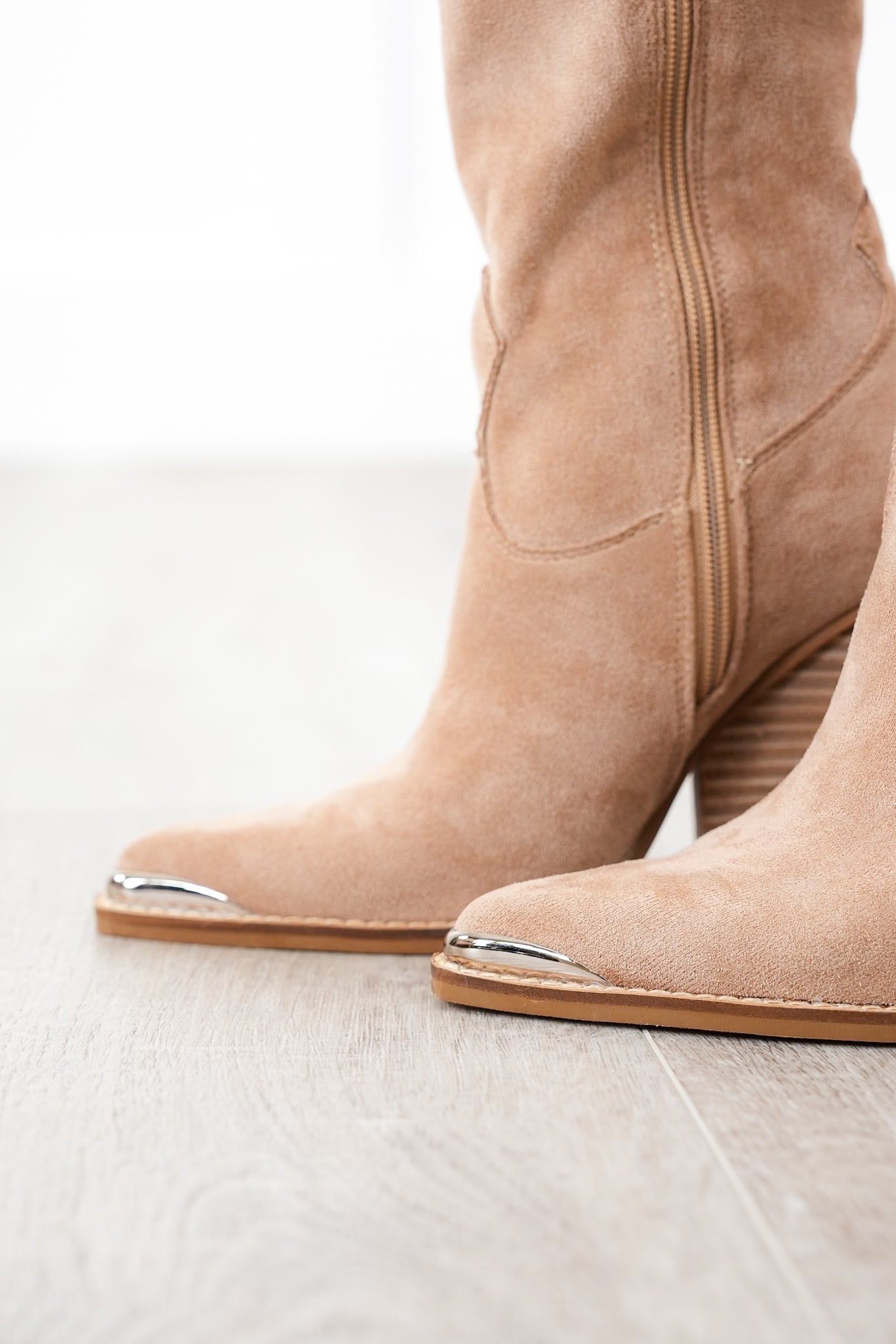 Tall Vegan Suede Western Cowboy Boot