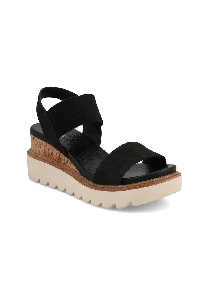 MIA  Platform Wedge Sandals with Elastic Ankle Strap