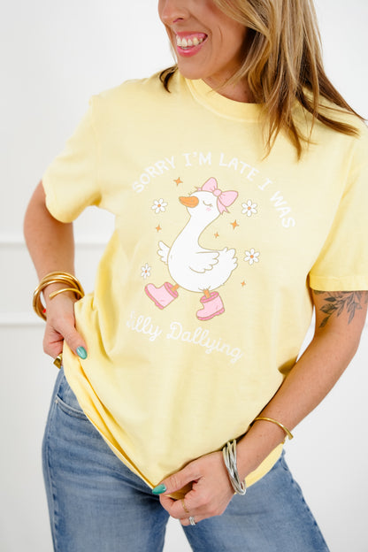 Plus/Reg Short Sleeve "Sorry I'm Late" Graphic Tee