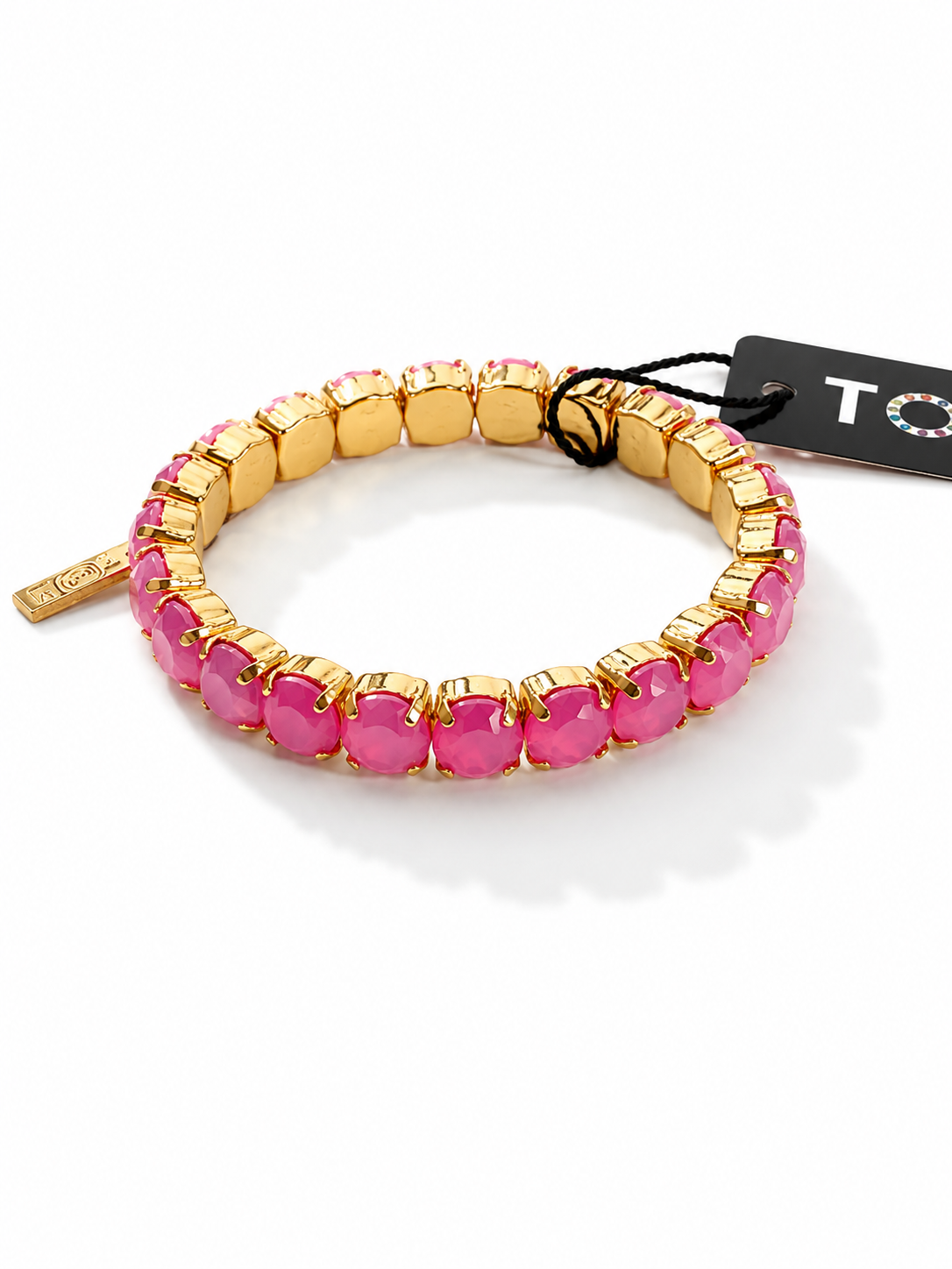 TOVA Oakland Stretch Crystal Gold Plated Bracelet
