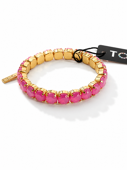 TOVA Oakland Stretch Crystal Gold Plated Bracelet