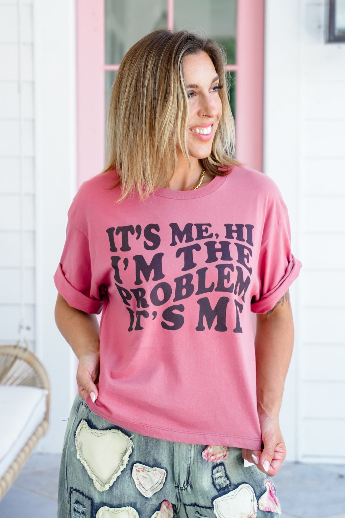 Plus/Reg Short Sleeve "I'm the Problem" Graphic Tee