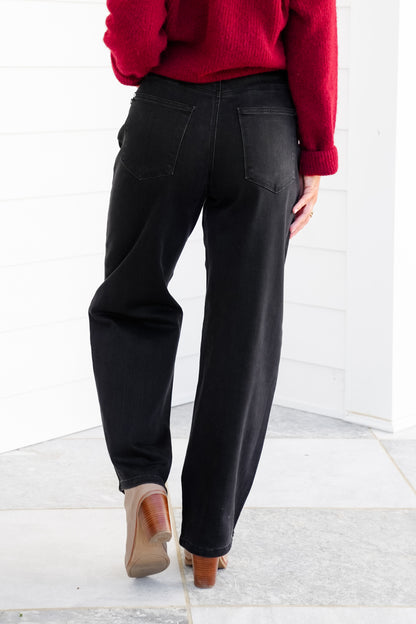 Judy Blue High Rise Black Marlow Arc Rigid Magic Trouser Jeans