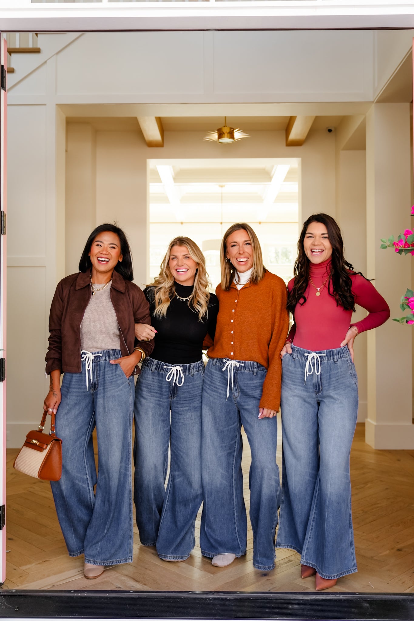 Judy Blue High Rise Dark Wash Elastic Waistband Featherweight Palazzo Jeans