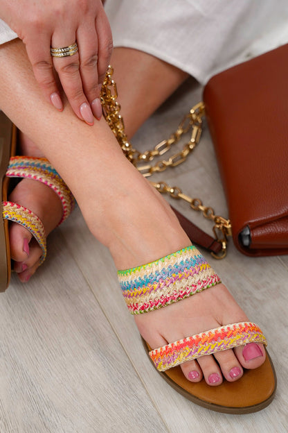 Blowfish Flat Slip On Sandal with Dual Braided Straps