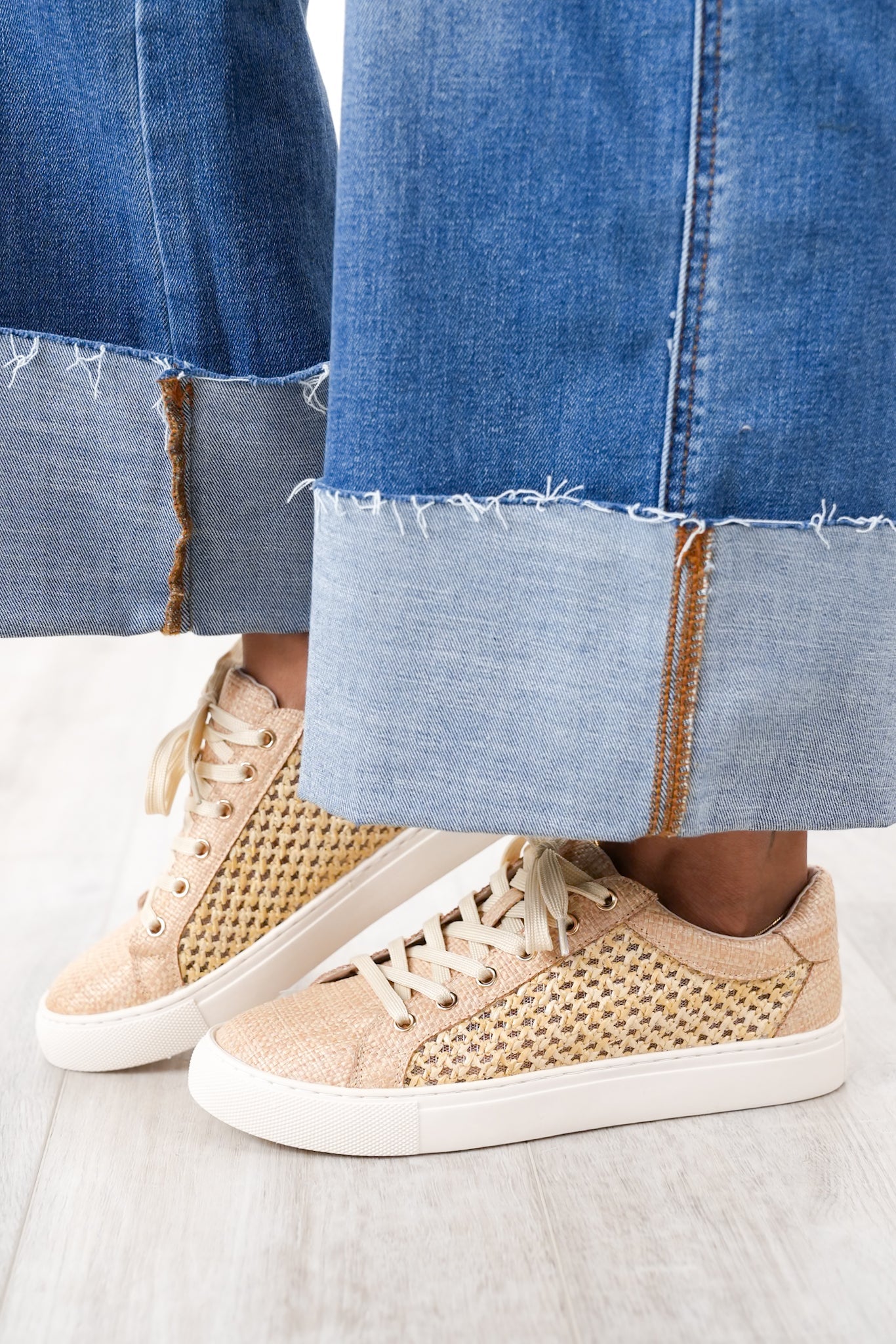 Corky's "Keep Scrolling" Stitched Pattern Sneaker