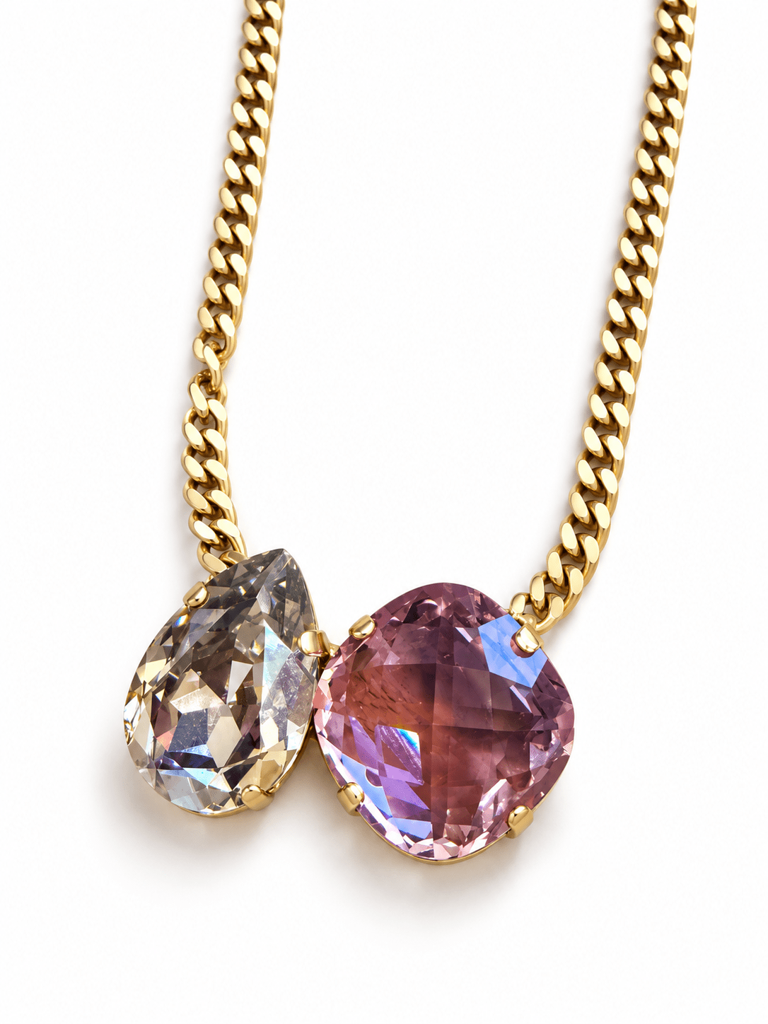 TOVA Gia Crystal Gold Necklace - Freckled Poppy