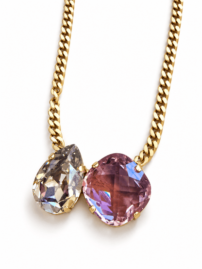 TOVA Gia Crystal Gold Necklace - Freckled Poppy