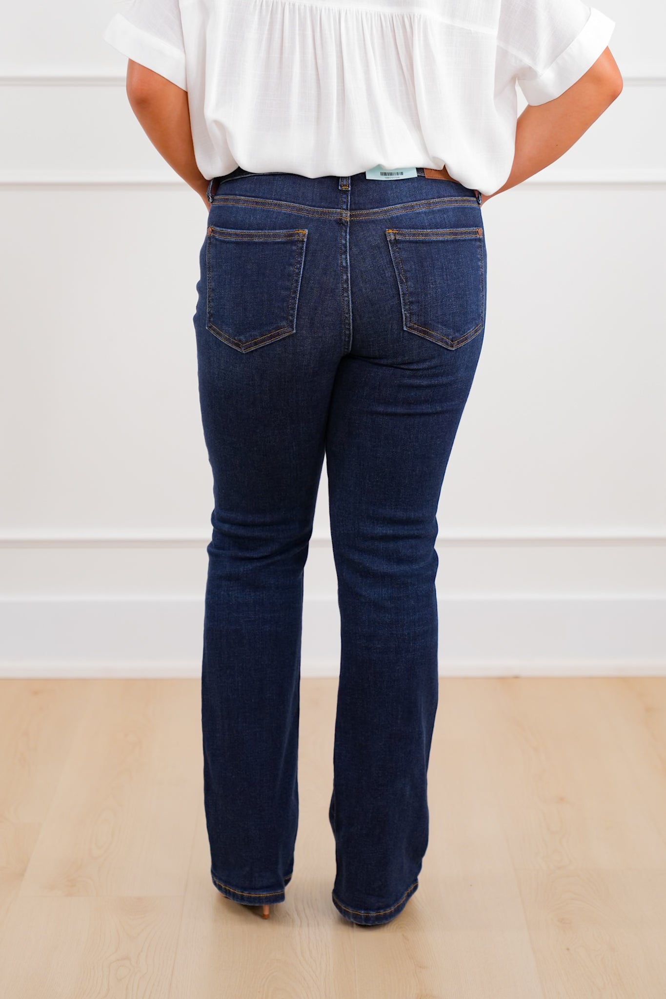 Judy Blue PETITE Mid Rise Dark Wash Bootcut Jeans