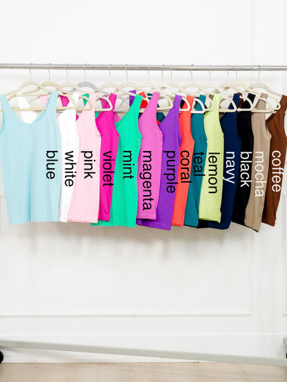 Door Buster! Plus/Reg Solid V/U Neck Tank Top