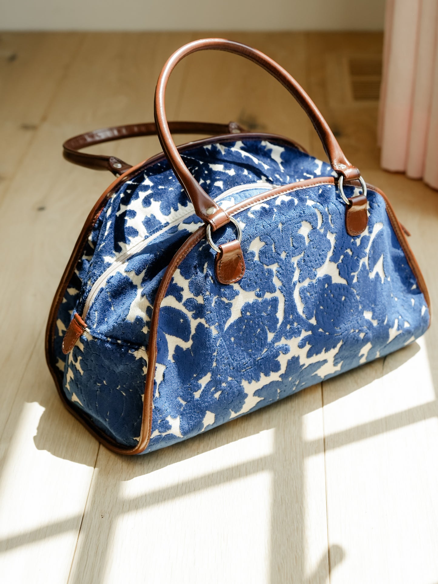 Emperor Blue Chenille Mosaic Bag