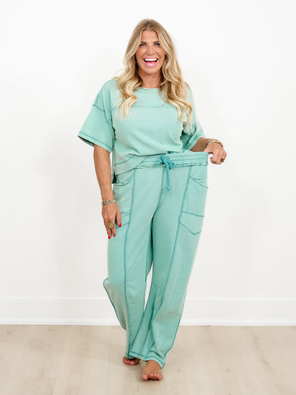 Restock! Short Sleeve Top and Cropped Pant Set