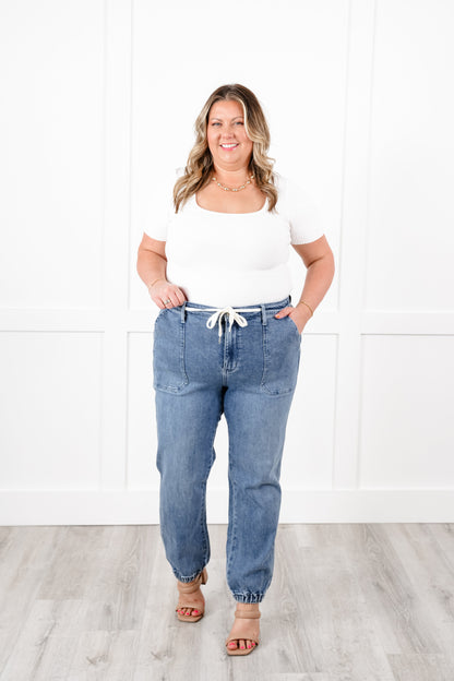 Judy Blue High Rise Medium Wash Joggers