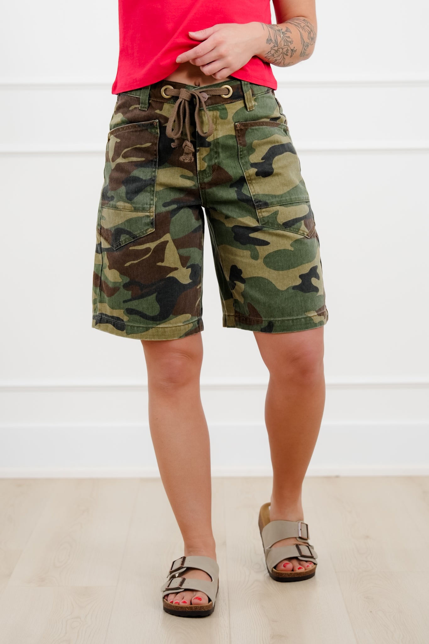 Risen Camo Slouchy Jorts