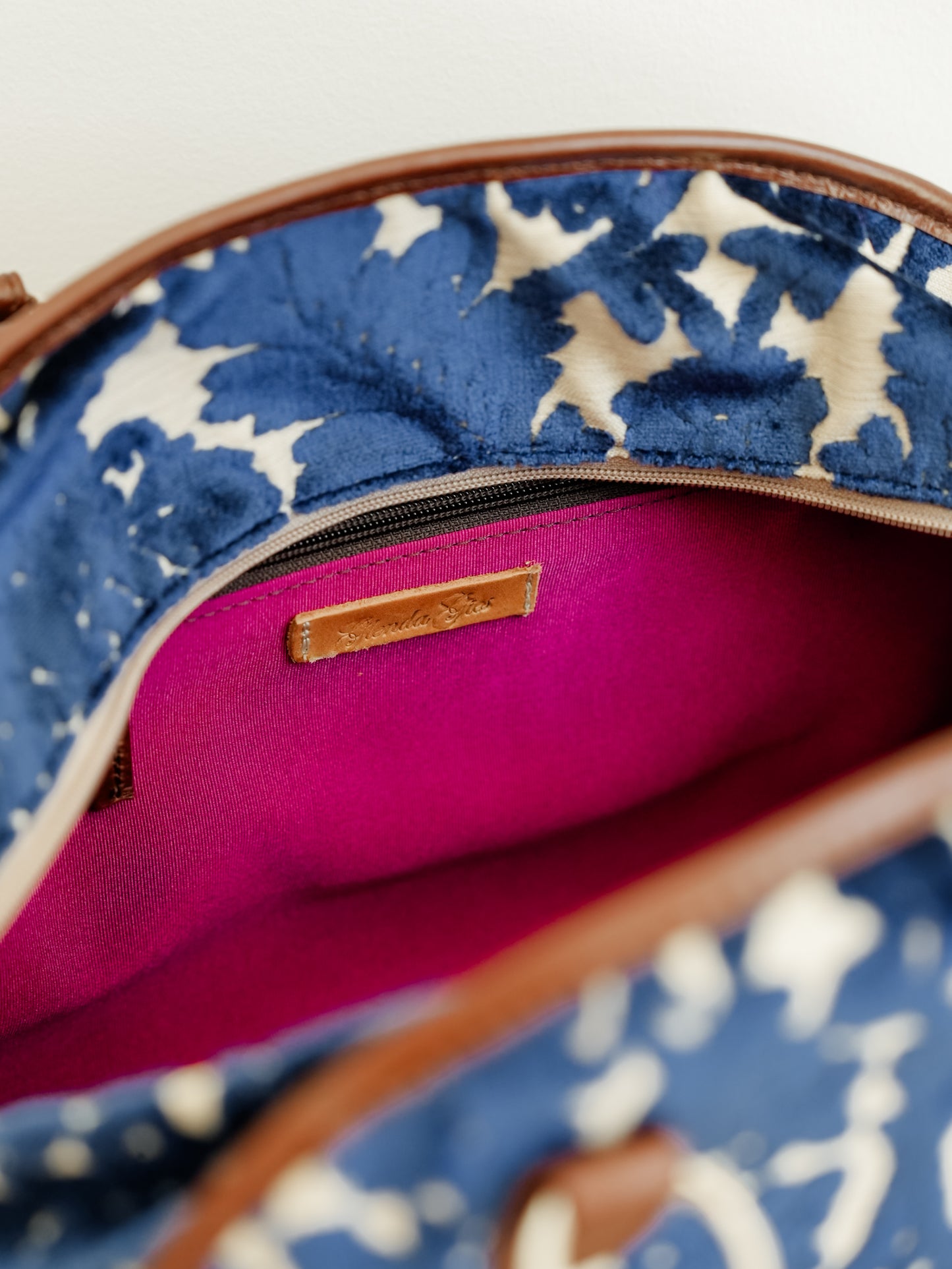 Emperor Blue Chenille Mosaic Bag