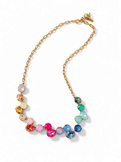 TOVA Ginger Crystal Gold Link Necklace In Electric Fairy