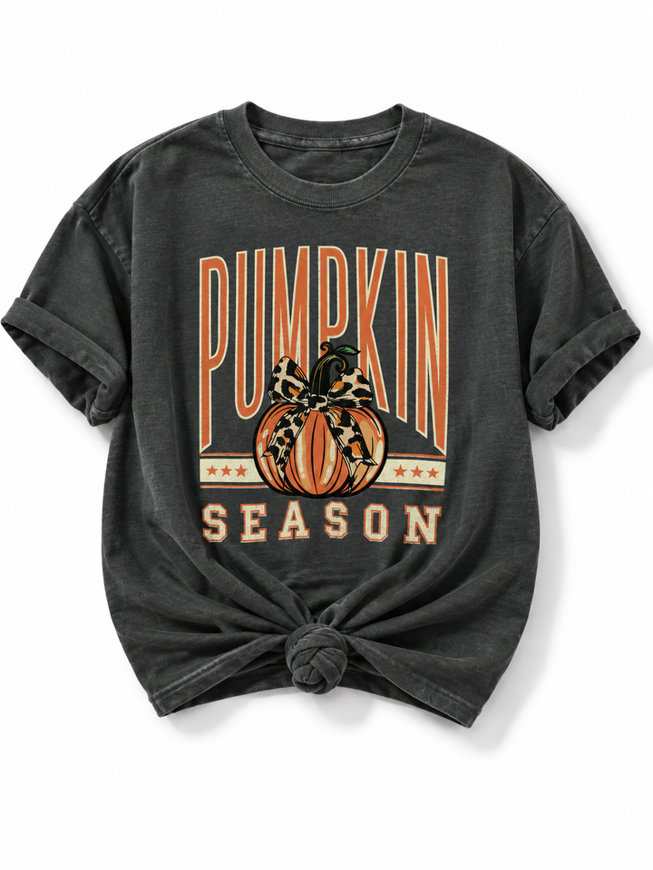 Plus/Reg Short Sleeve Pumpkin Season Graphic Tee