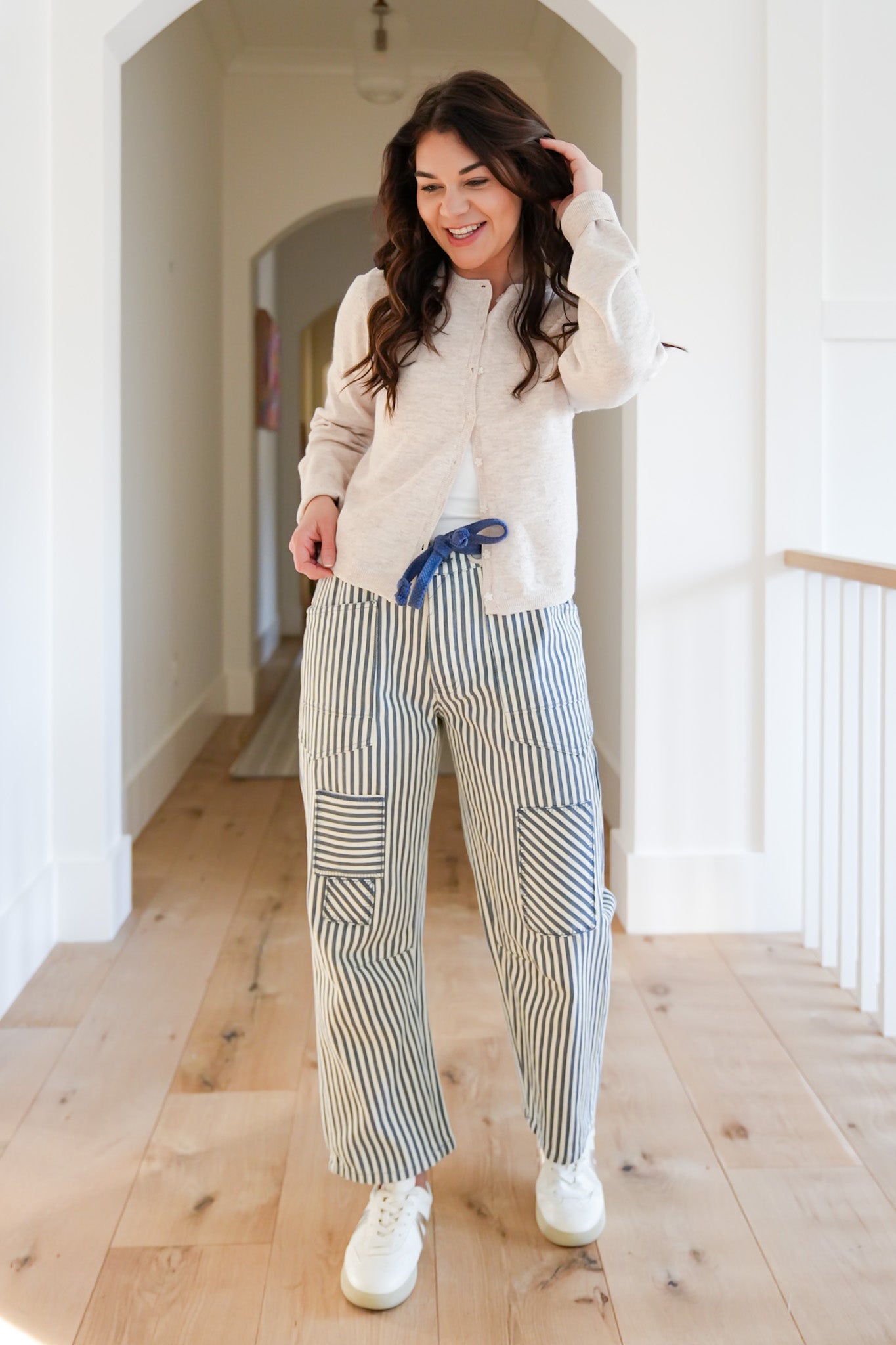 Long Sleeve Cardigan with Flower Buttons