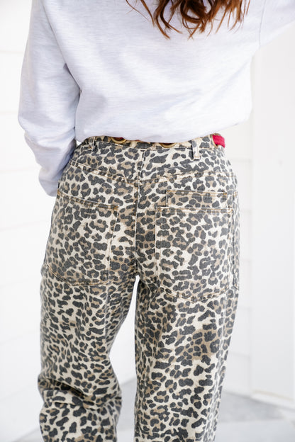Restock! Leopard Print Pants with Braided Waist Belt