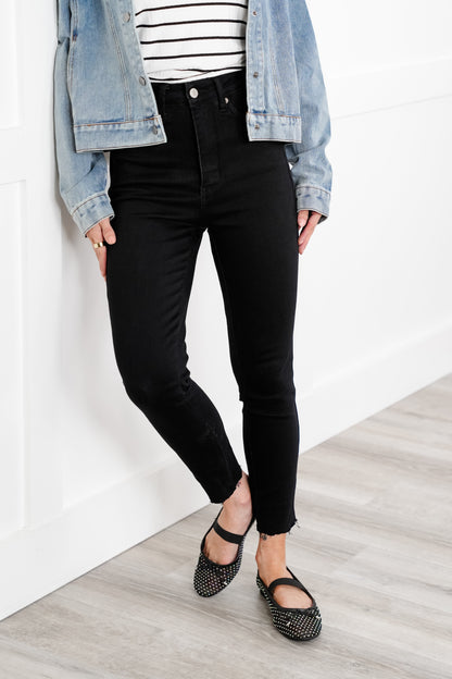 Judy Blue High Rise Black Tummy Control Shield Pocket Skinny Jeans