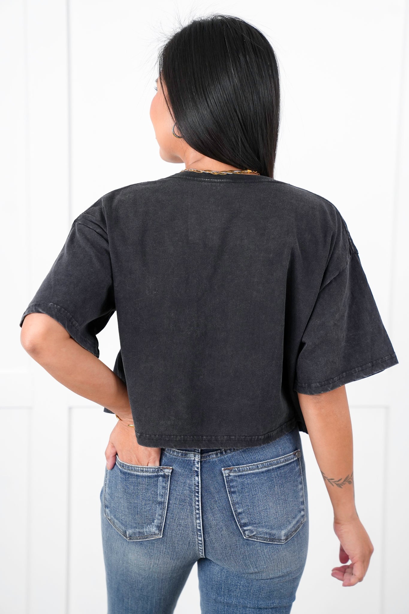Mineral Wash "Baseball Mama" Short Sleeve Graphic Cropped Tee