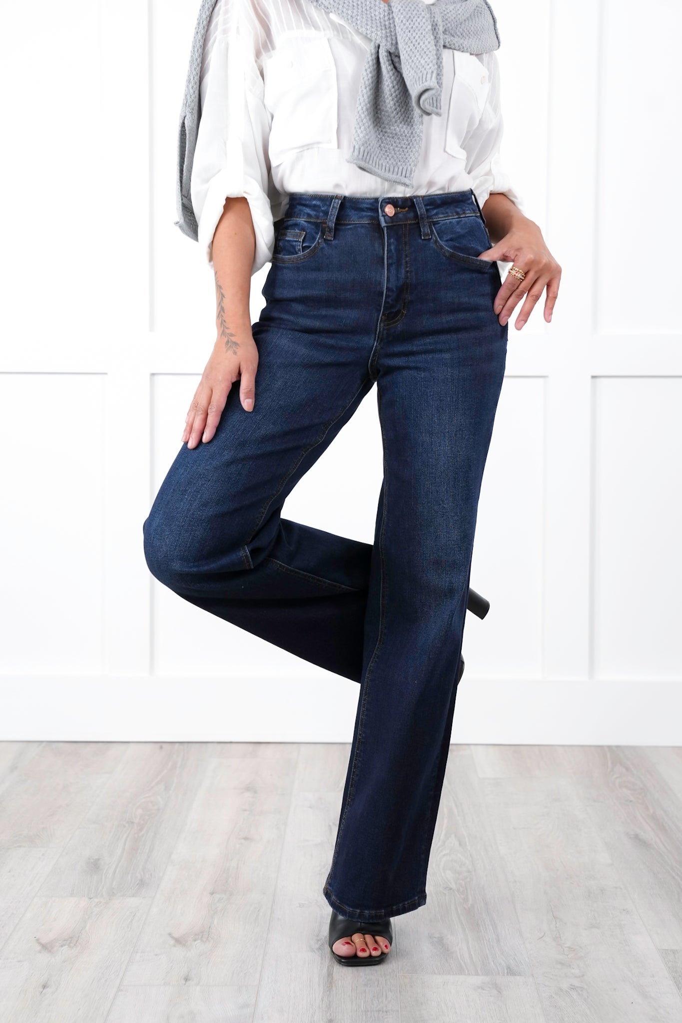 Lovervet High Rise Dark Wash 90's Vintage Loose Jeans