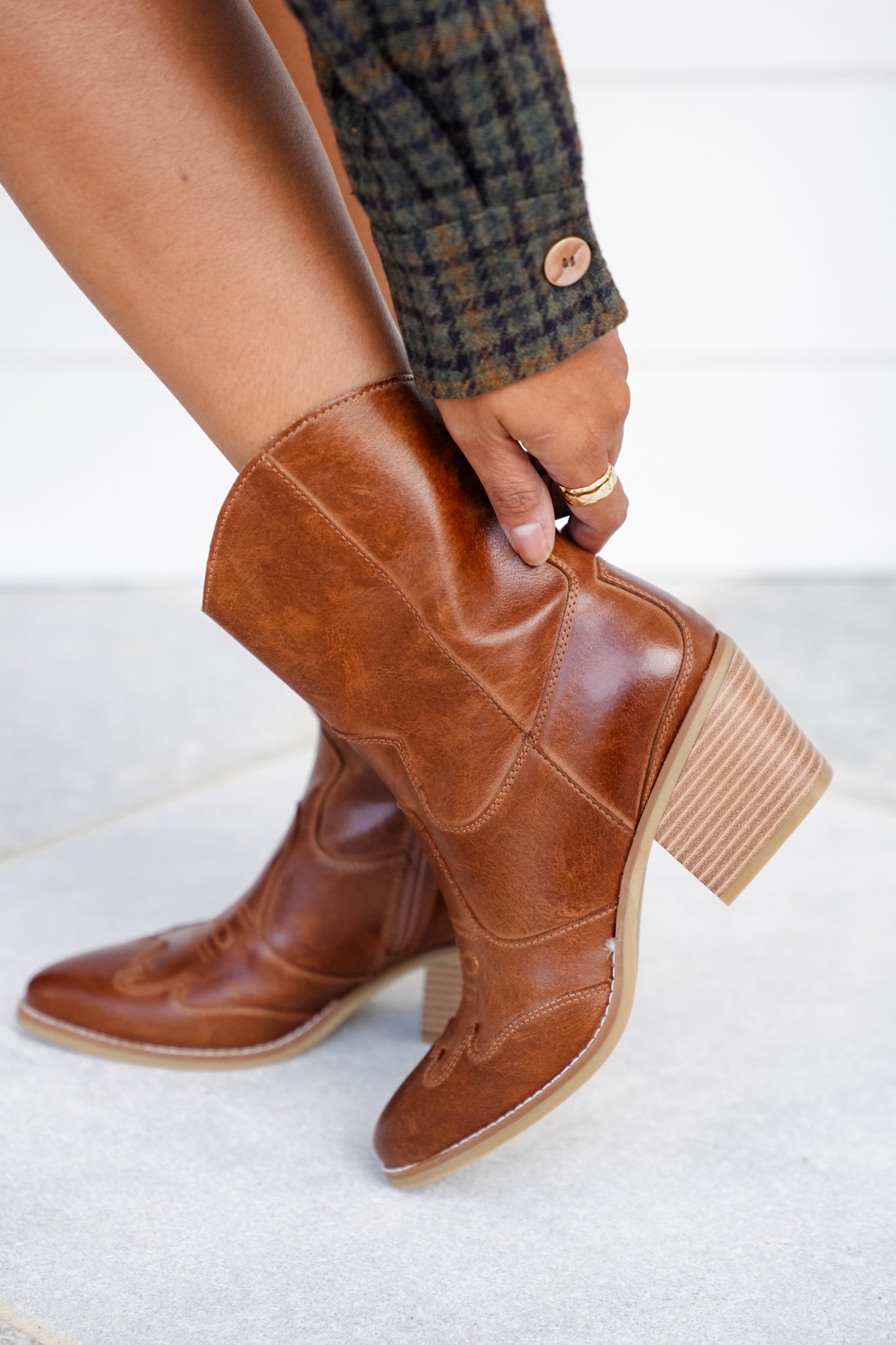 MIA Western Cowboy Boot with Block Heel