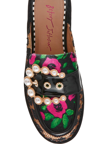 Betsey Johnson Embellished Leopard Platform Mule