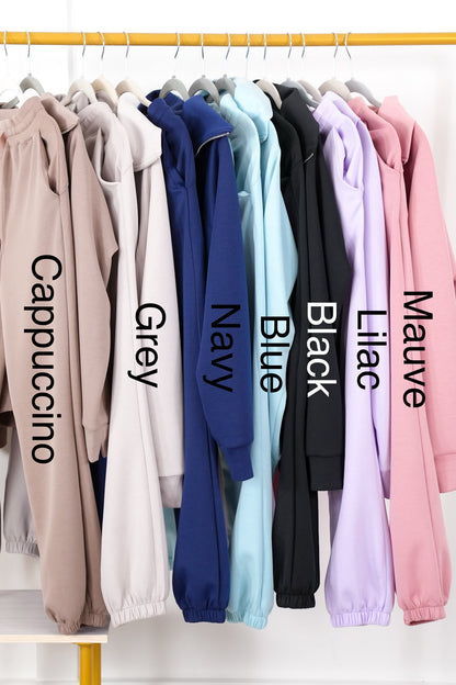 Door Buster! Plus/Reg Long Sleeve Half Zip Top with Elastic Waist Joggers Pant Set