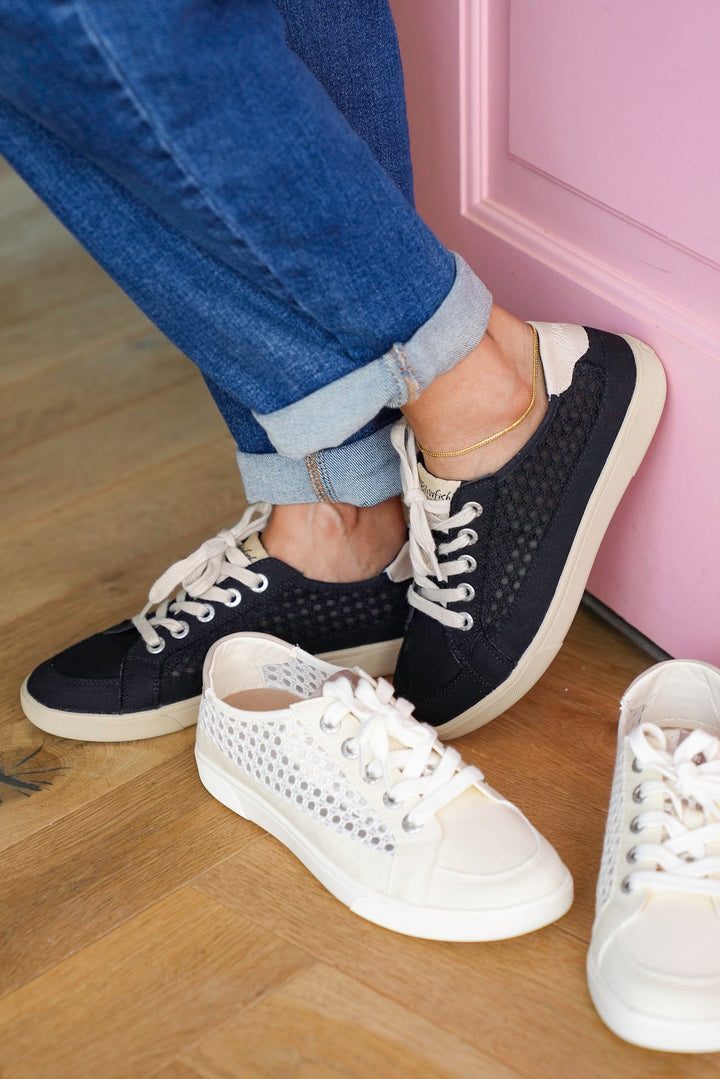 Blowfish Casual Lace Up Sneakers with Breathable Mesh Panel