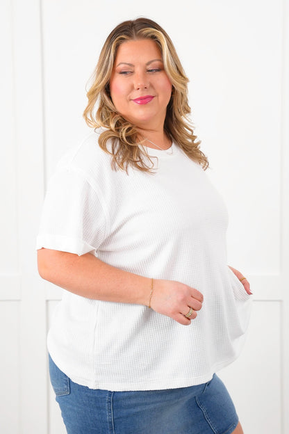 Door Buster! Plus/Reg Thermal Short Cuffed Sleeve Top