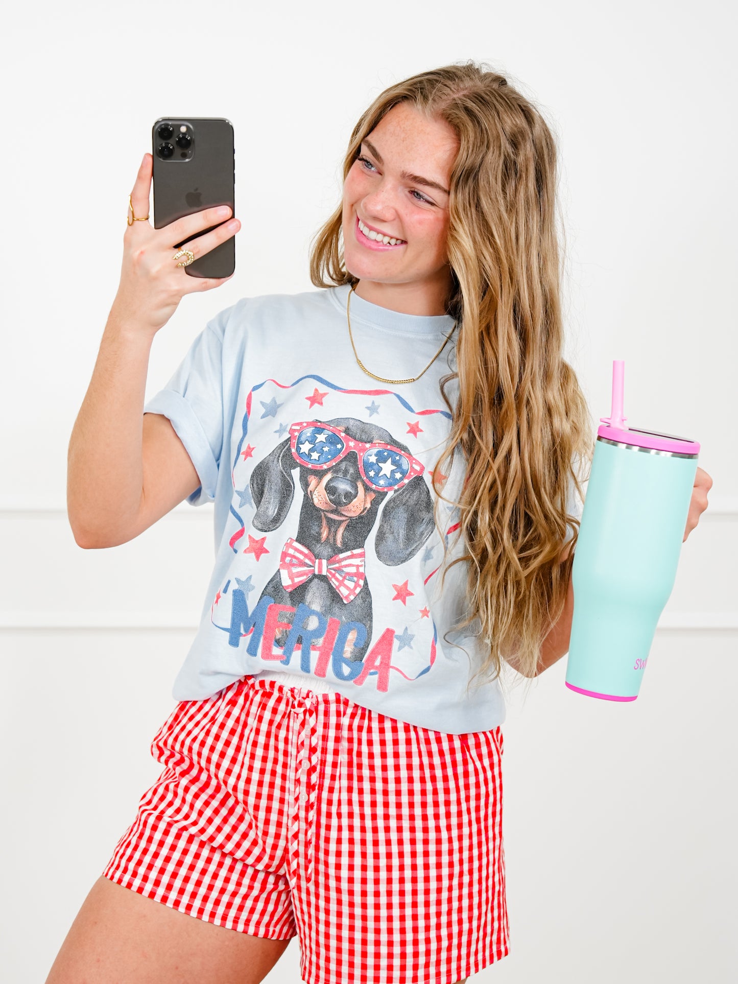 Plus/Reg Short Sleeve "Merica" Graphic Tee